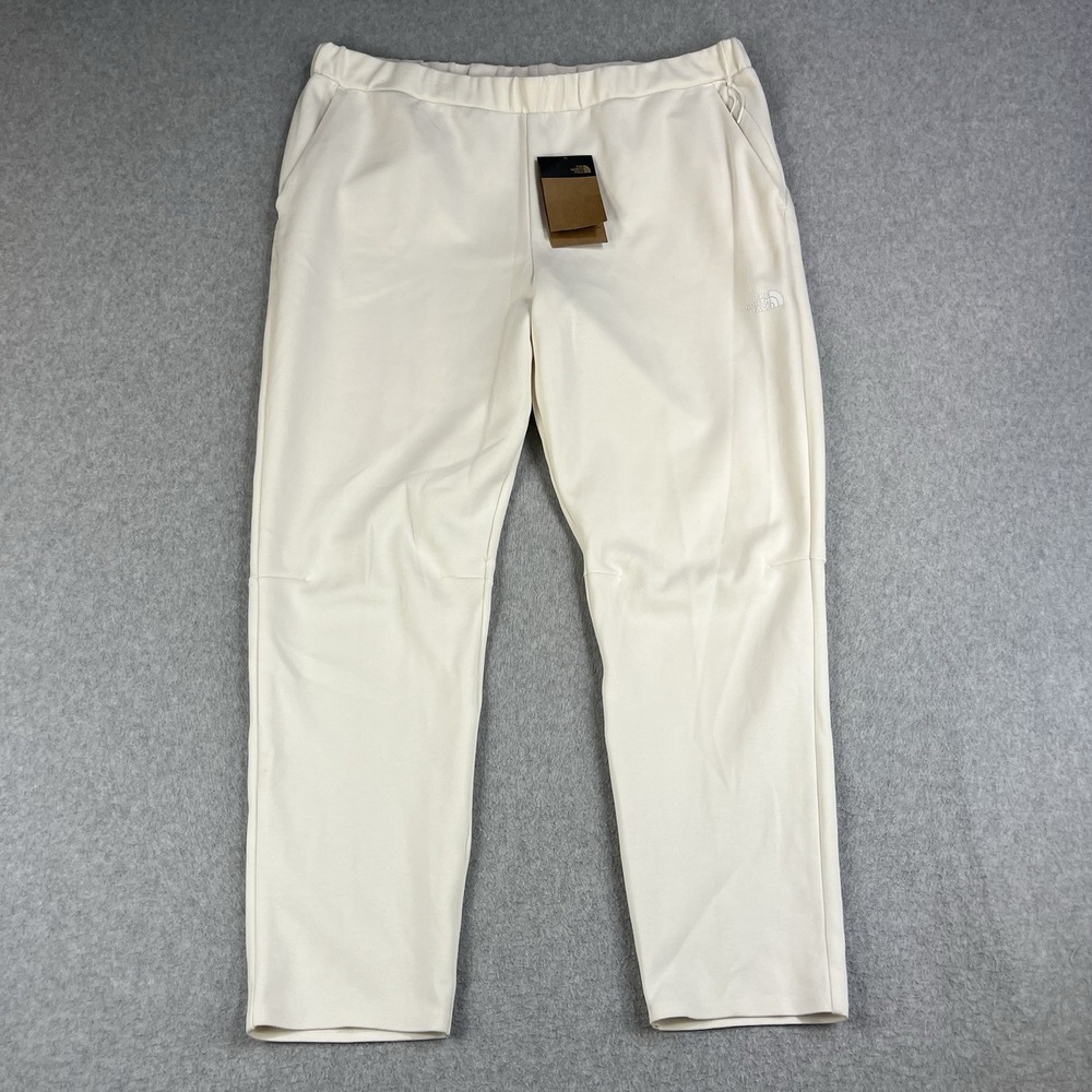 The North Face Standard Double-Knit Pants Gardenia White Gym Womens XXL $85